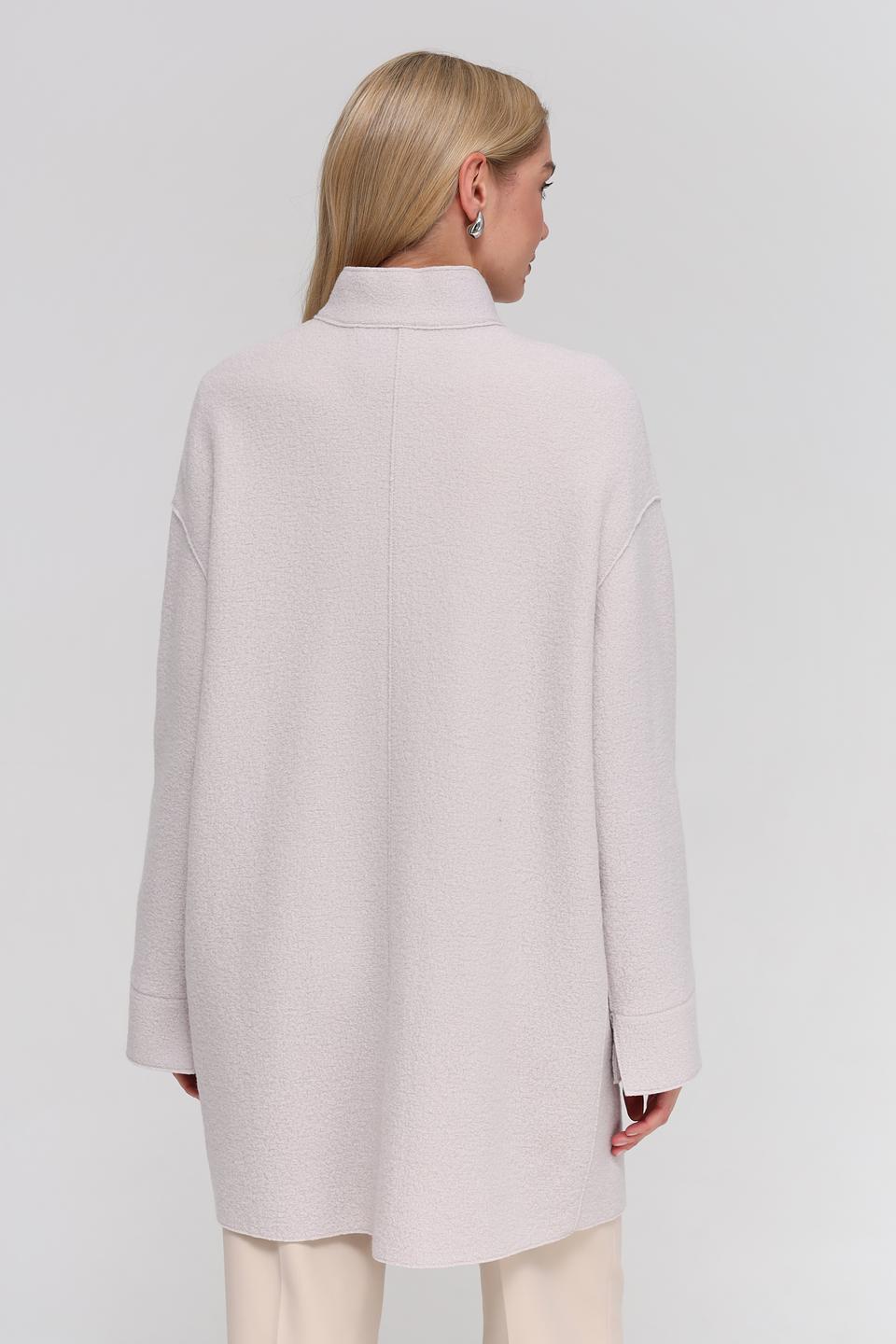 Пальто Oui шерстяное бежевое