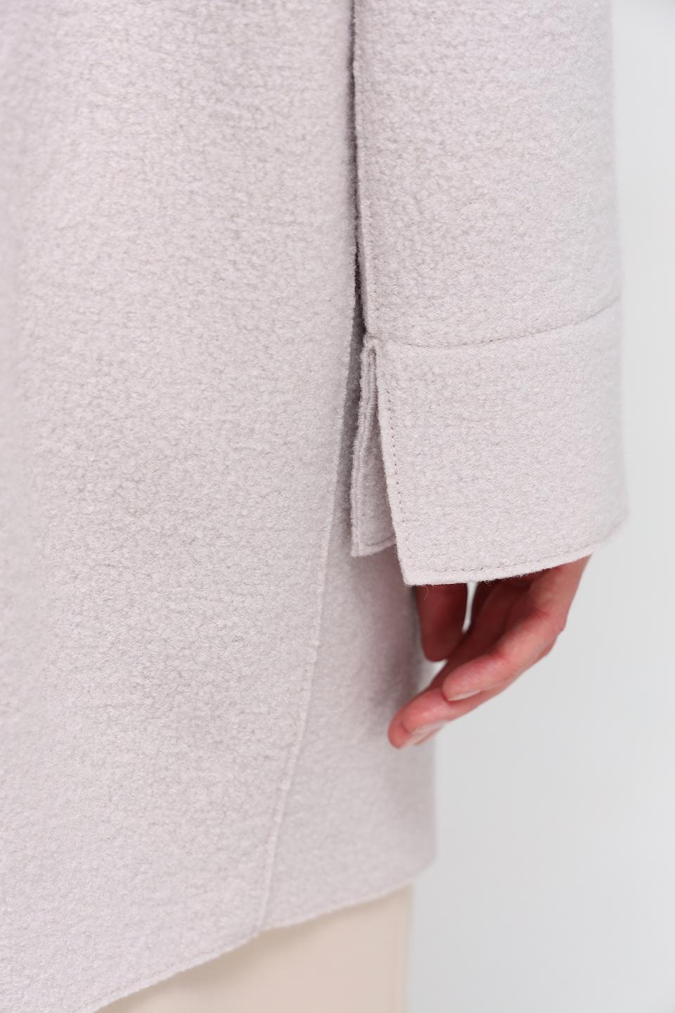 Пальто Oui шерстяное бежевое