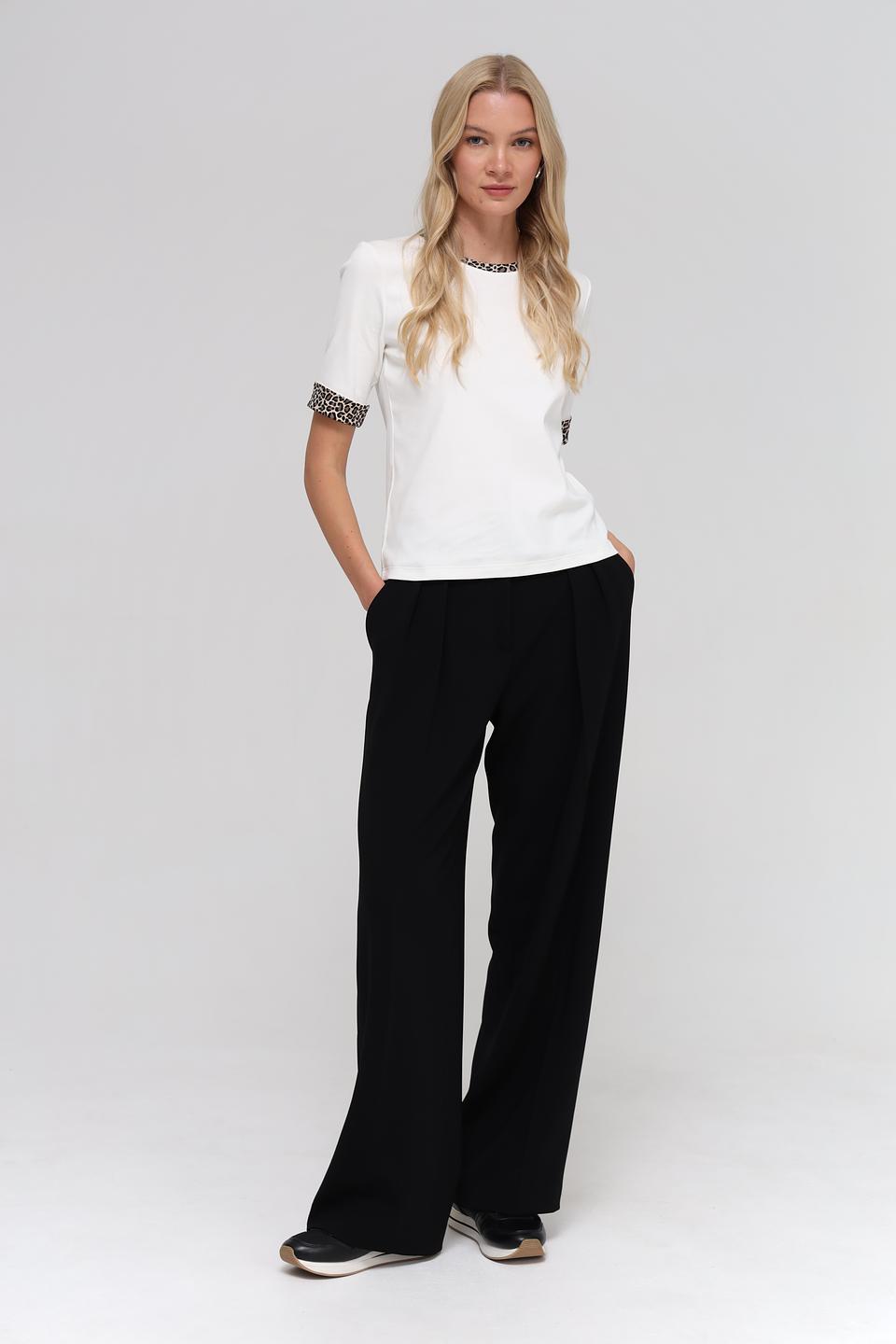 Футболка Marc Cain с леопардовым декором