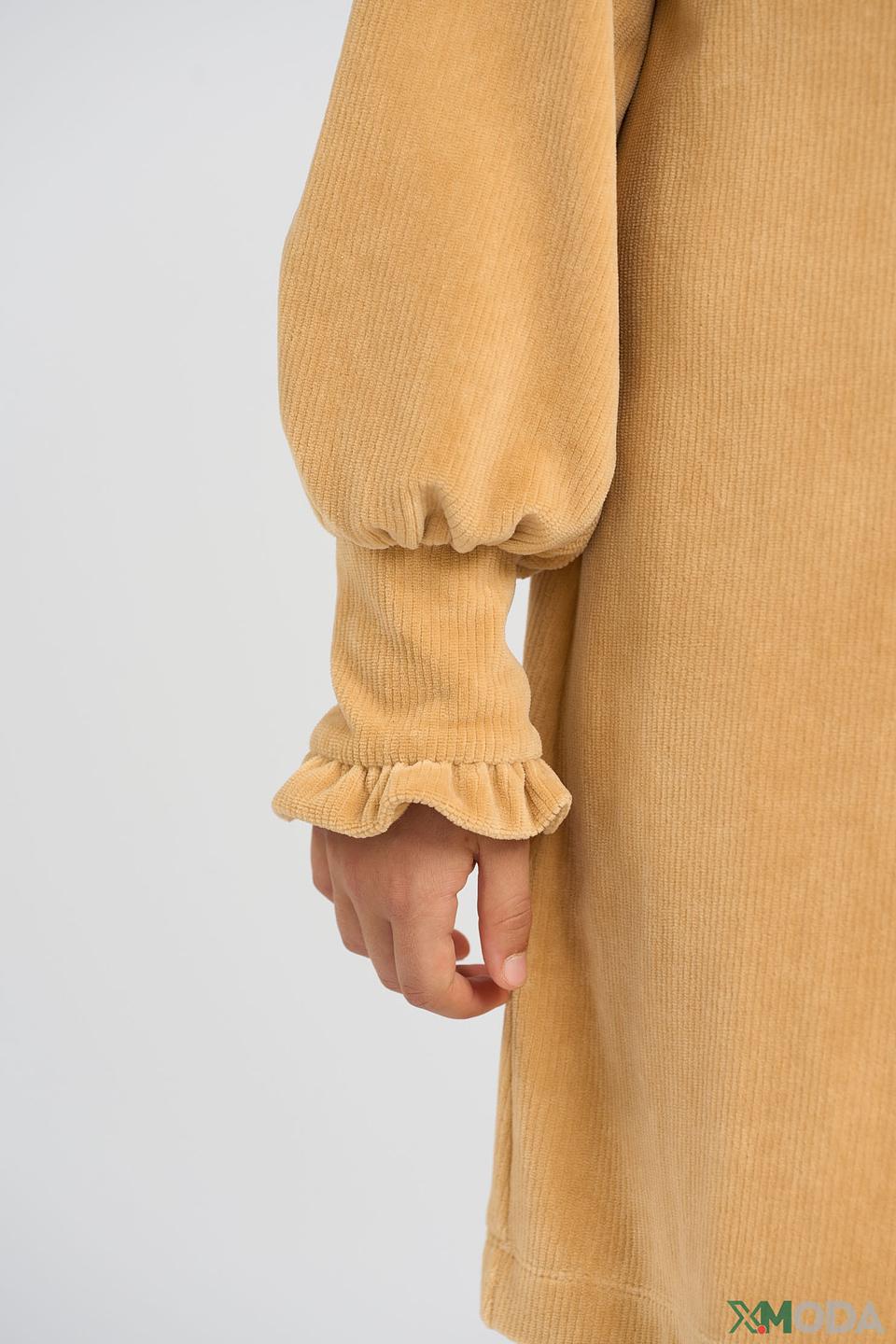 Платье Choupette детское золотистое с рюшами и эмблемой