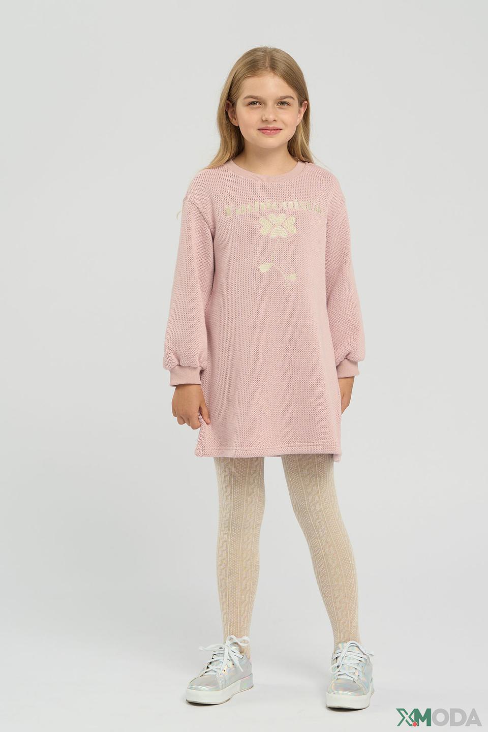 Платье Choupette Розовое с вышивкой для девочки