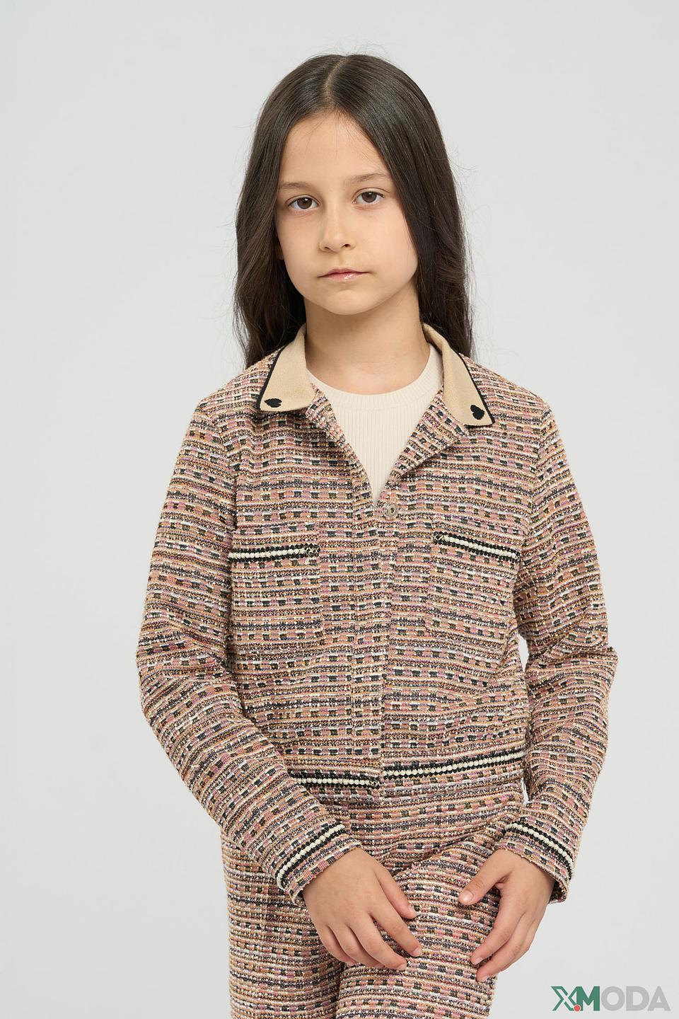 Детская куртка Choupette в стиле твид с декором