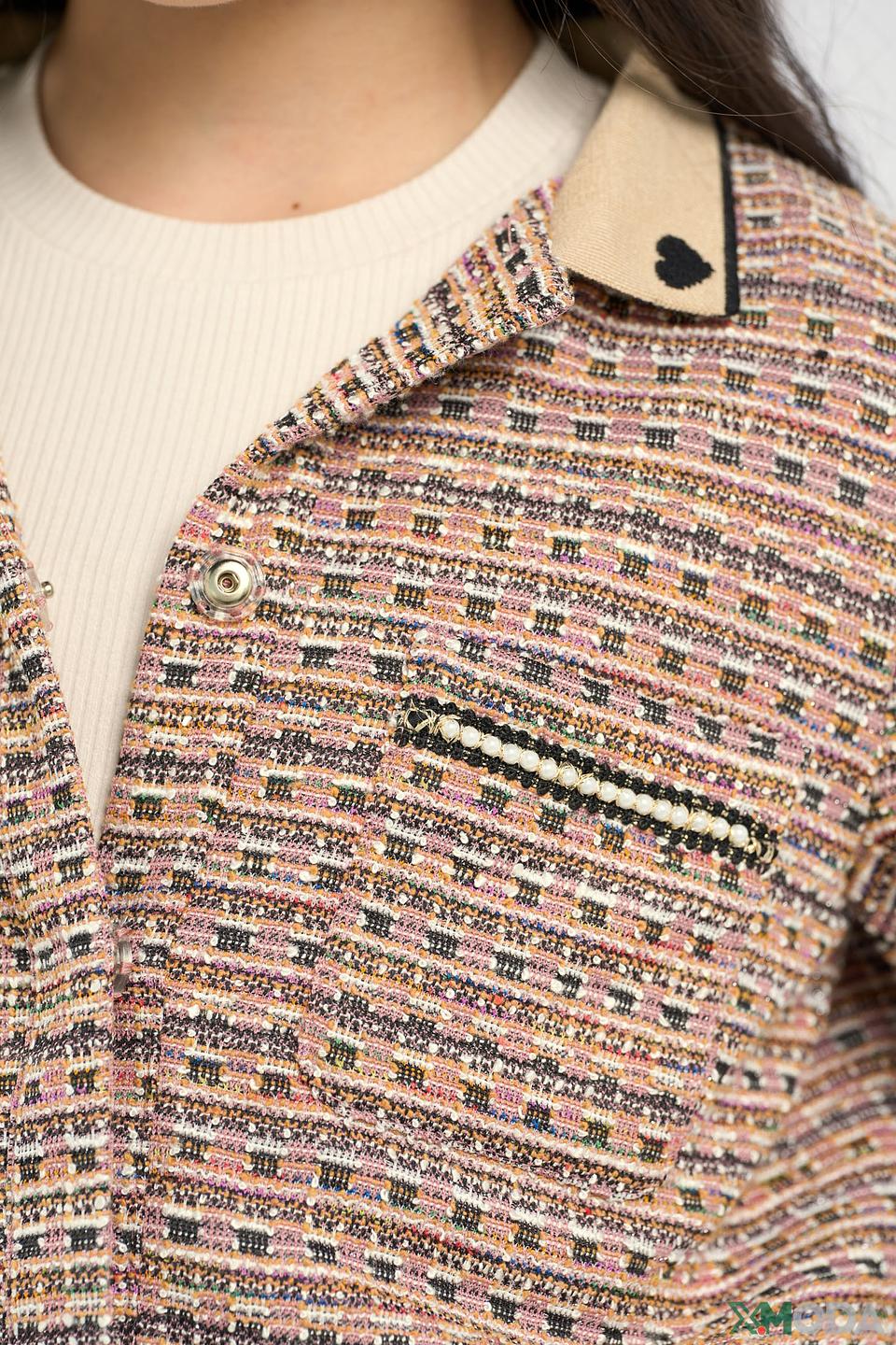 Детская куртка Choupette в стиле твид с декором