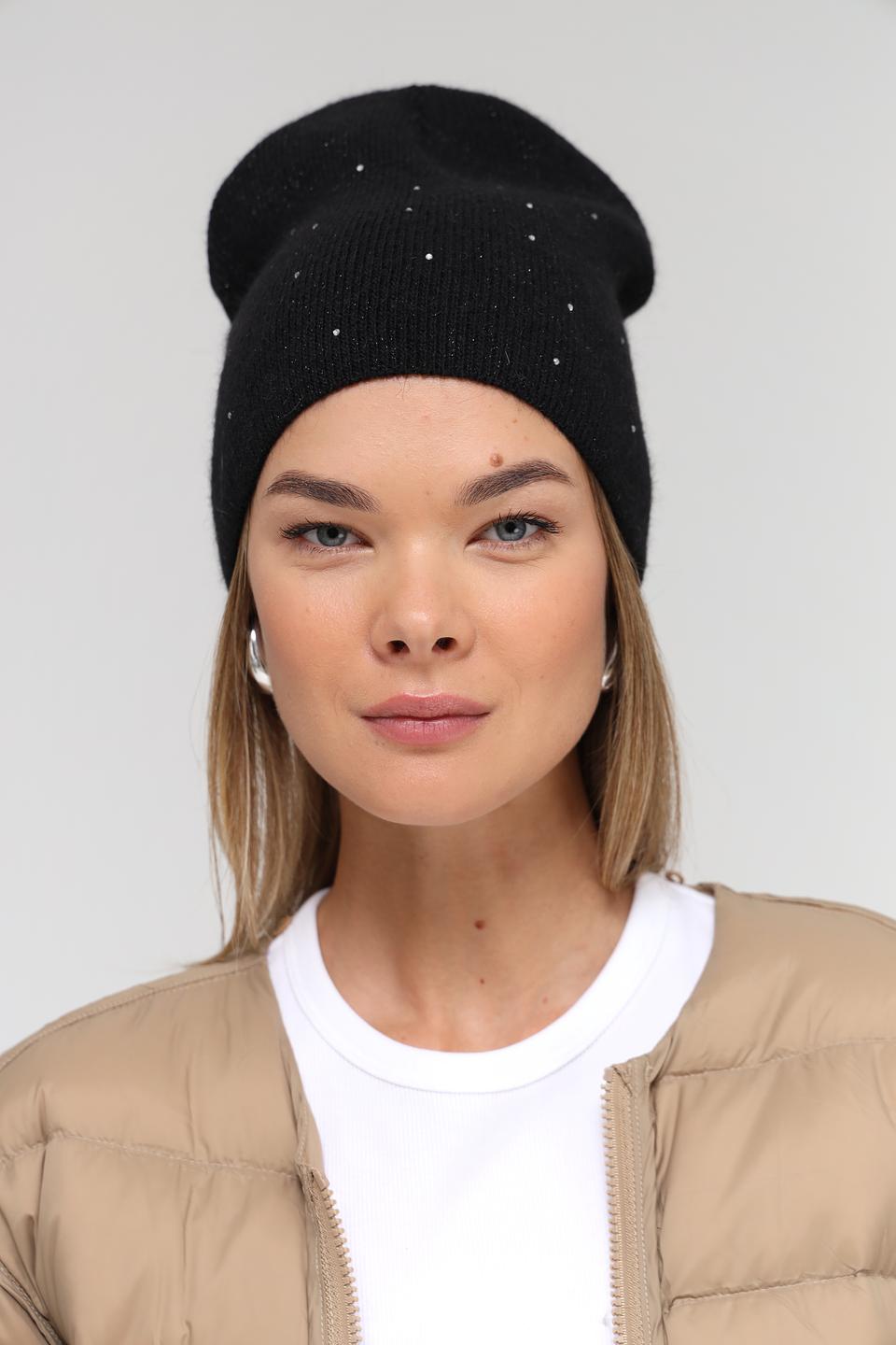 Шапка Marhatter чёрная с люрексом