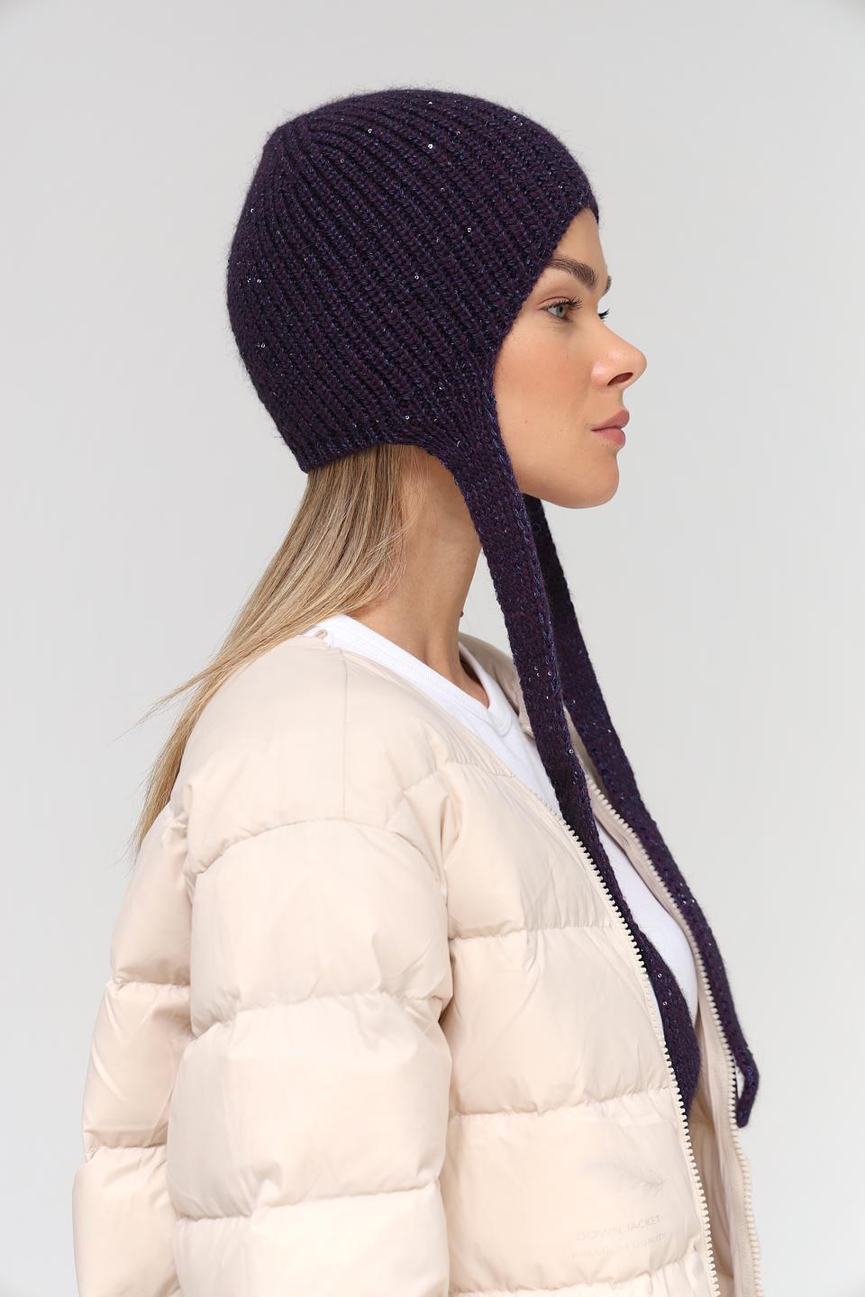 Шапка Marhatter с косами фиолетовая