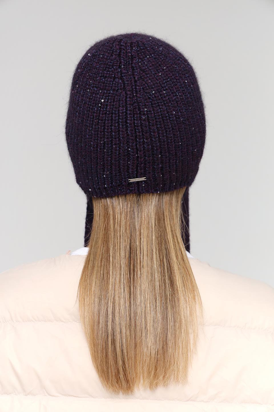 Шапка Marhatter с косами фиолетовая