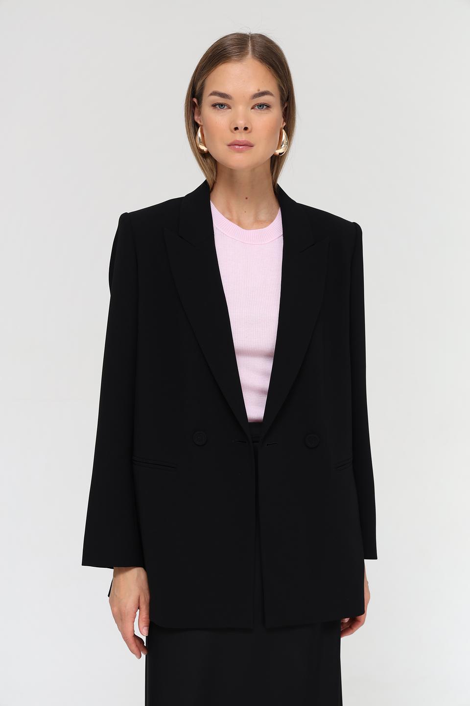 Жакет Marc Cain чёрный двубортный