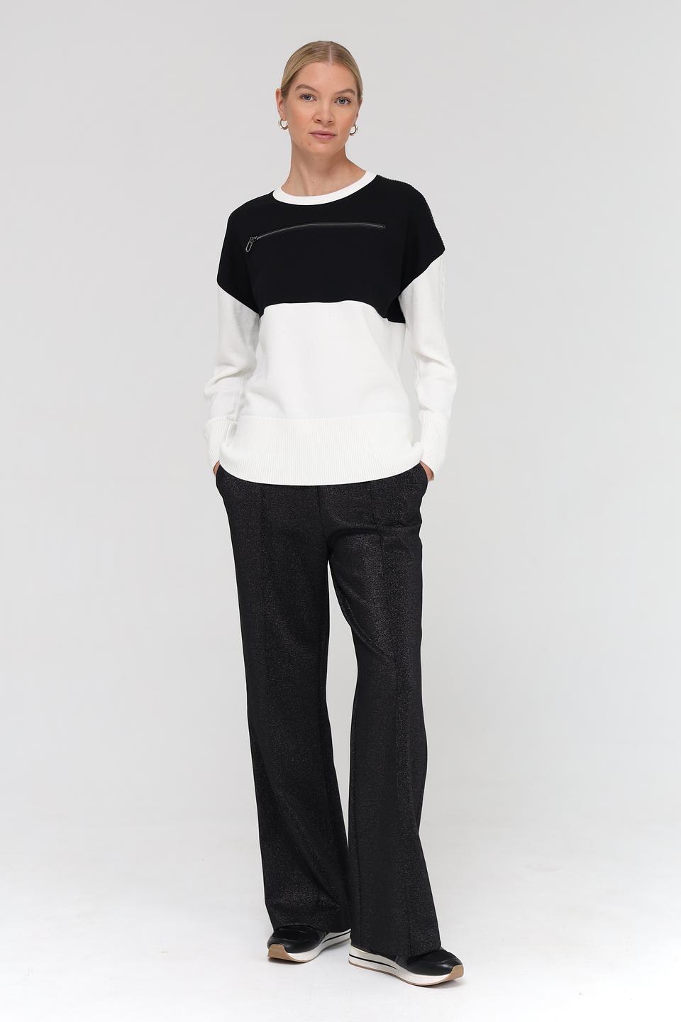 Пуловер Tuzzi с карманом чёрно-белый