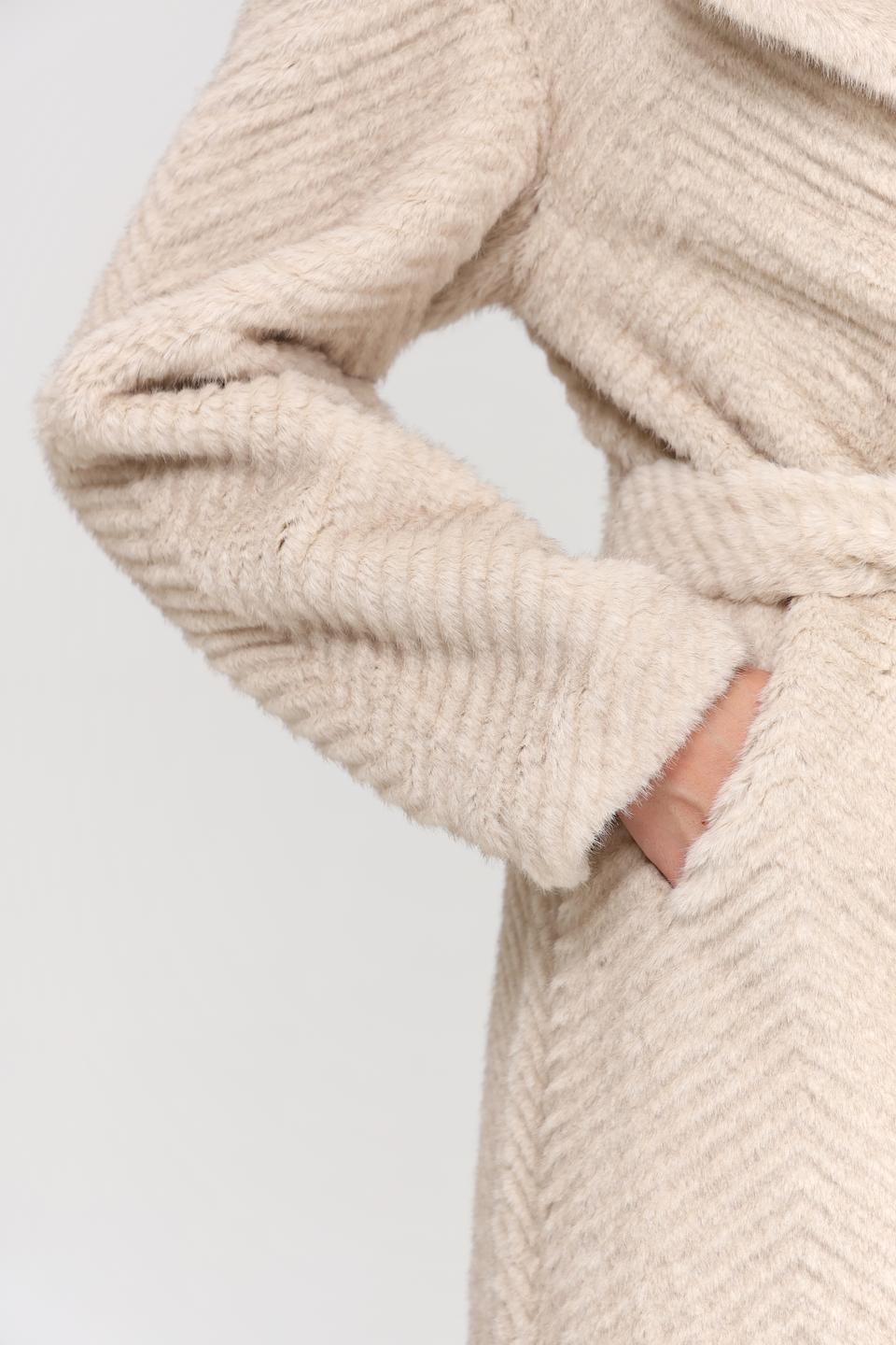 Шуба Electra style бежевая