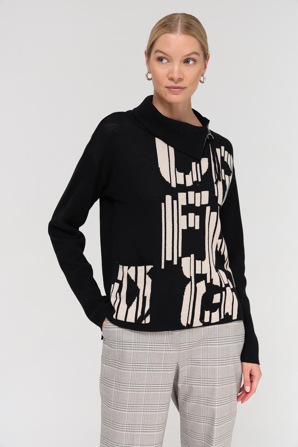 Пуловер Lebek с принтом