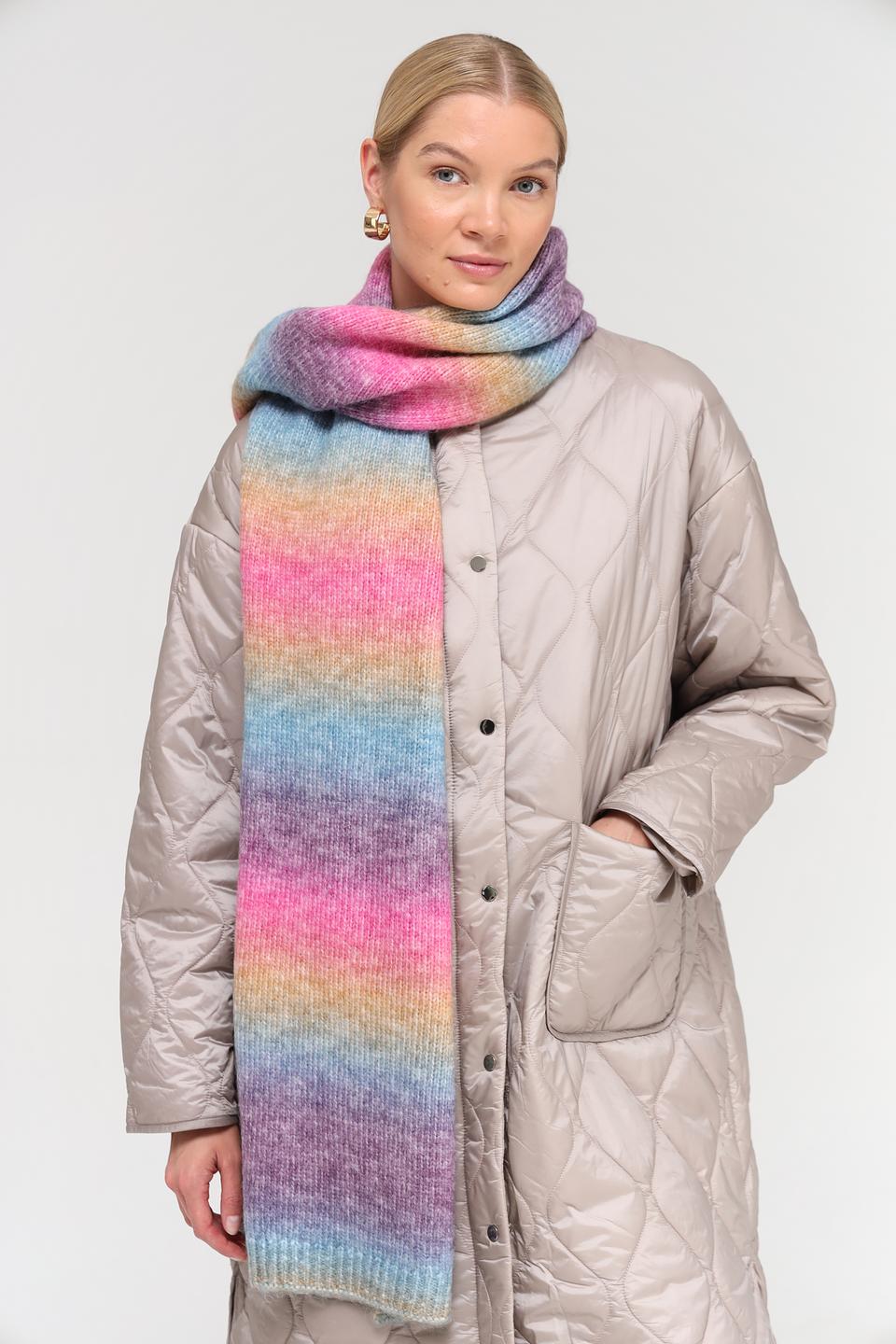 Шарф Fraas разноцветный вязаный