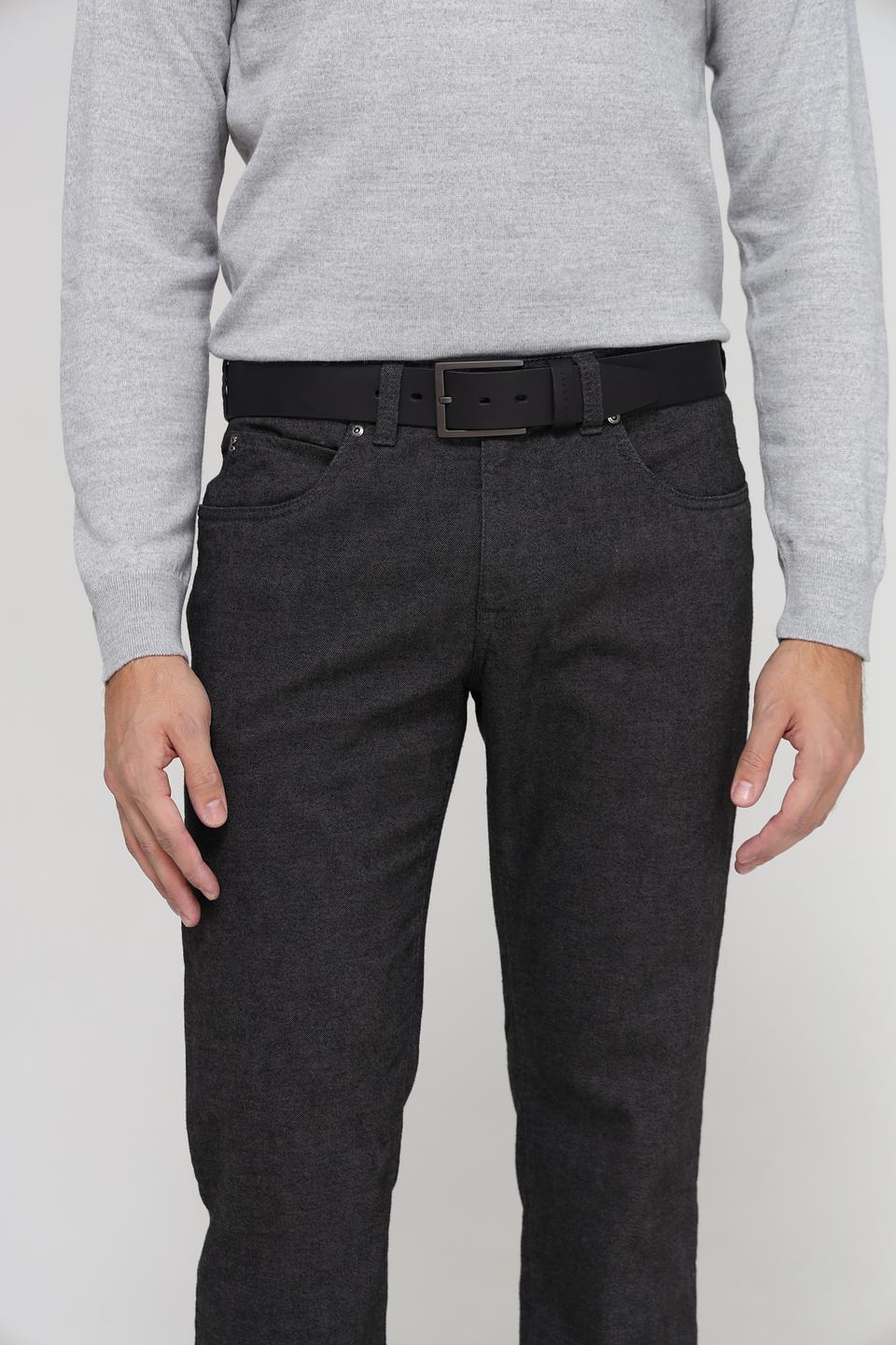 Ремень Bugatti кожаный чёрный