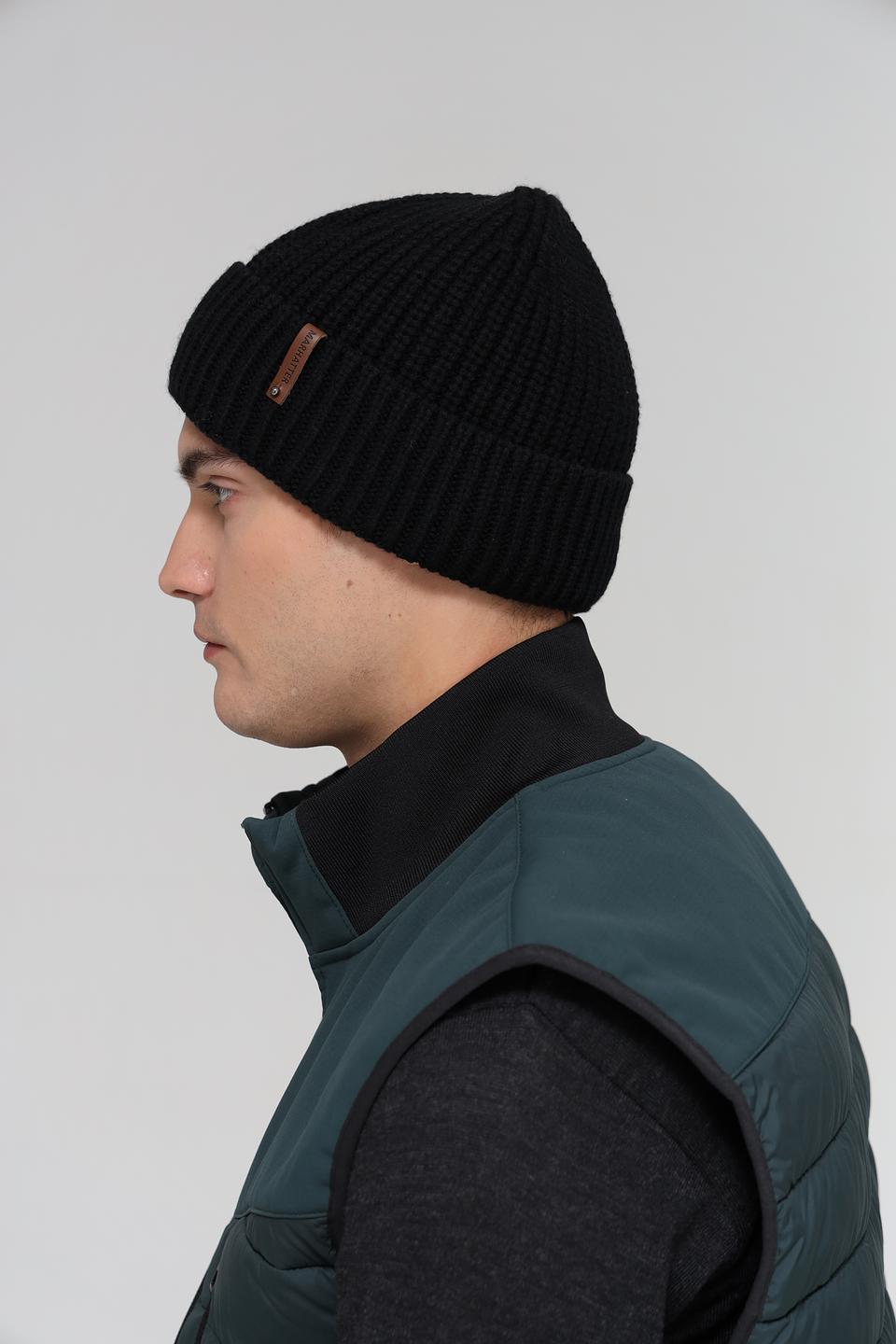 Шапка Marhatter вязаная чёрная