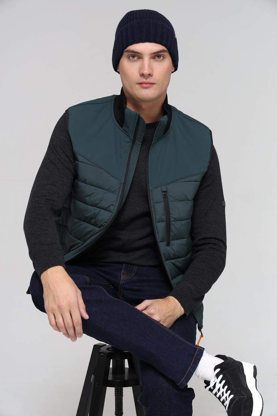 Шапка ADL man вязаная тёмно-синяя