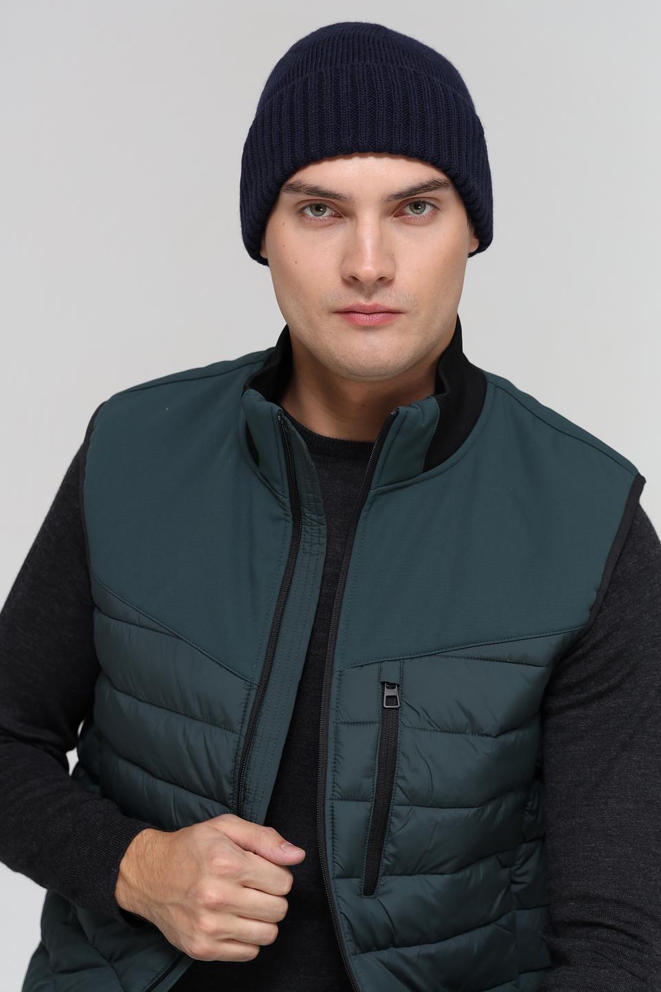 Шапка ADL man вязаная синяя