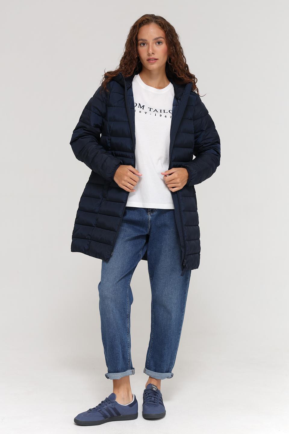 Пальто стеганое Tom Tailor denim синее