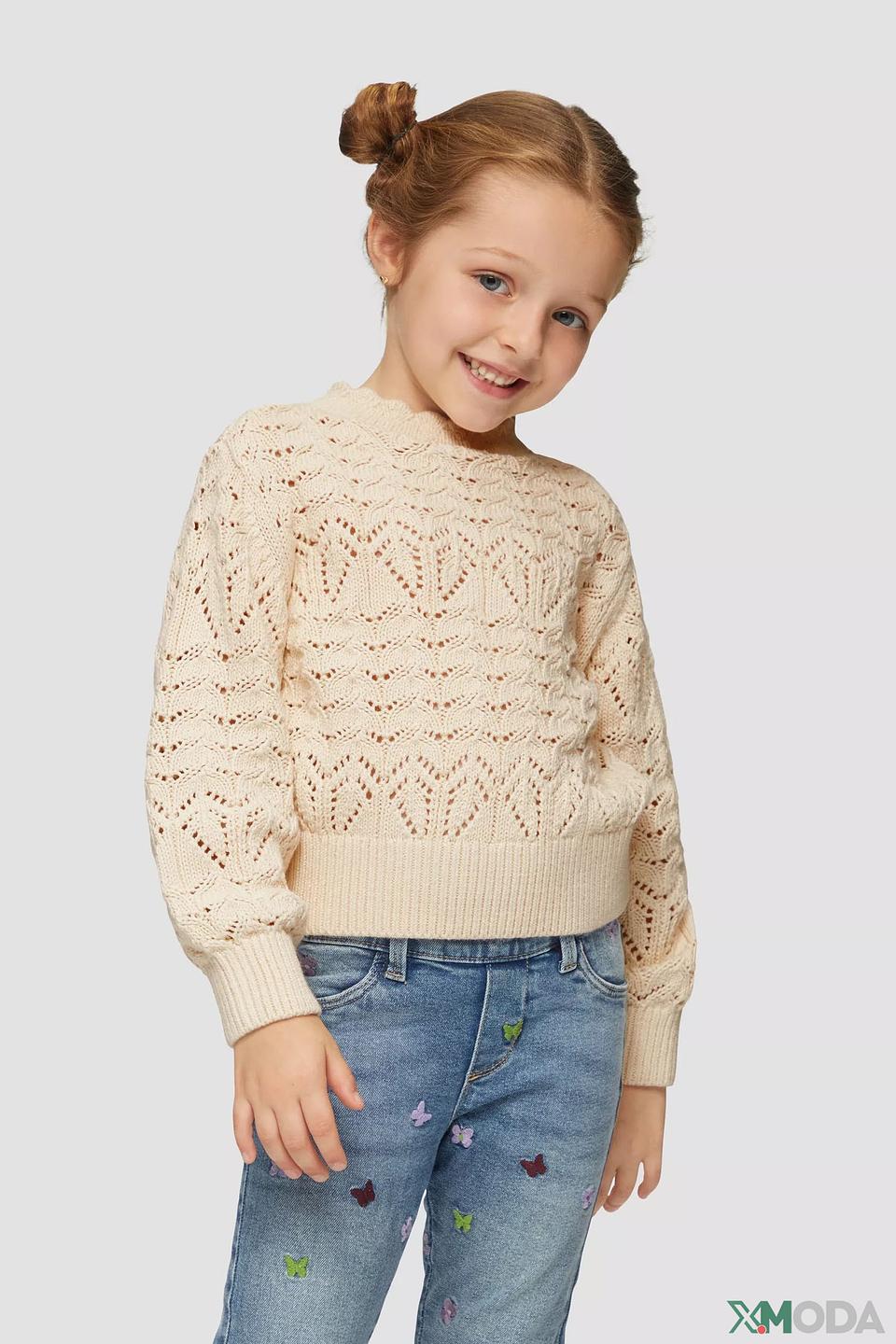 Джемпер s.Oliver молочный с ажуром