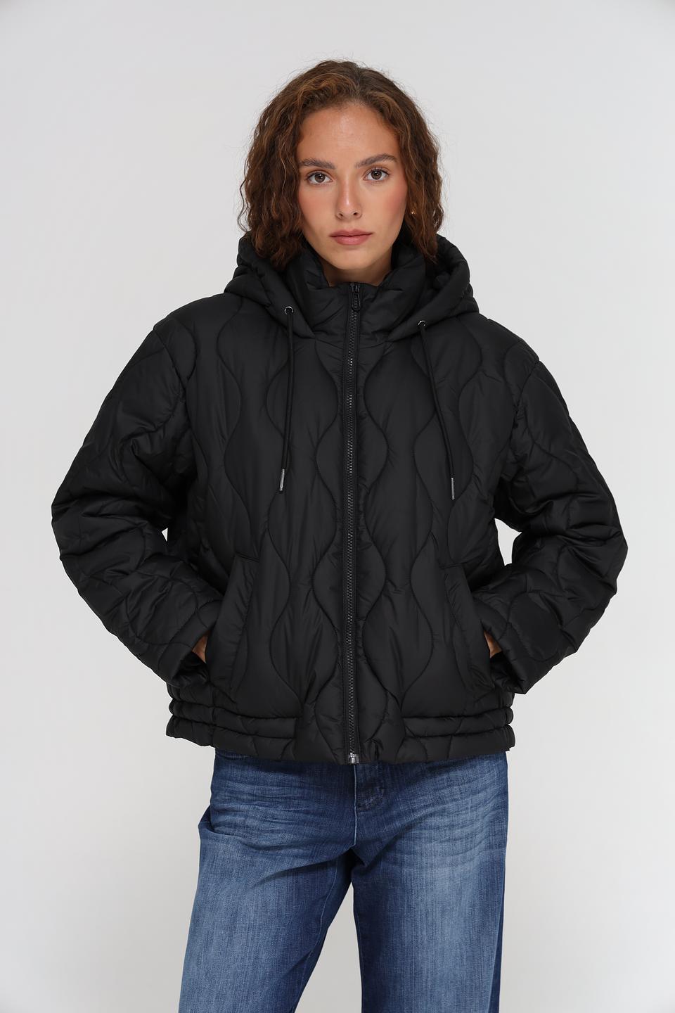Куртка Tom Tailor стеганая чёрная