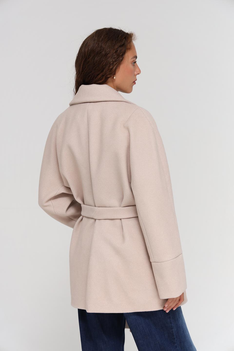 Пальто Beatris бежевое с поясом