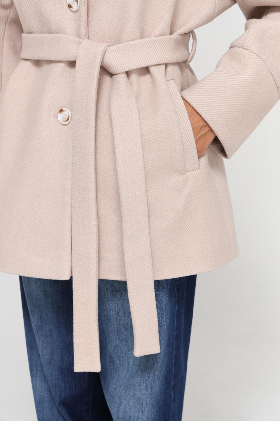 Пальто Beatris бежевое с поясом