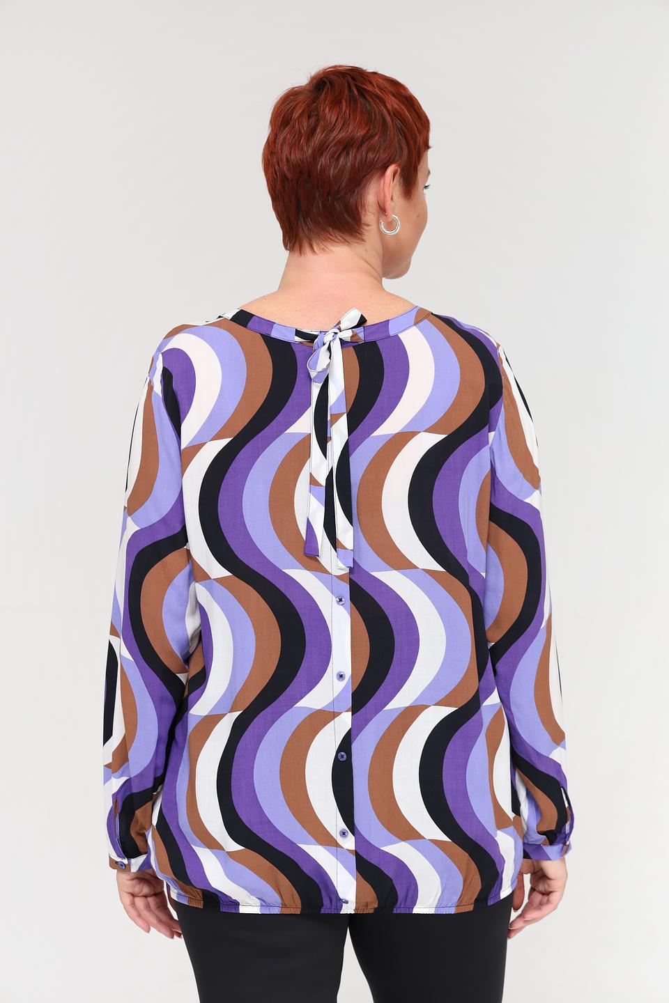 Блуза Frapp с волнистым принтом