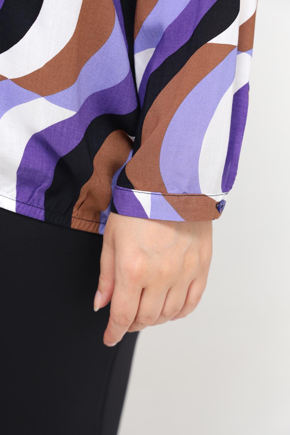 Блуза Frapp с волнистым принтом