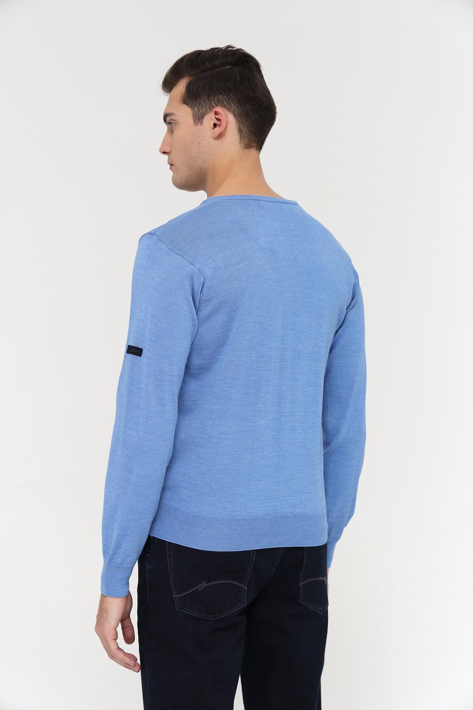 Джемпер Monte Carlo V-образный голубой