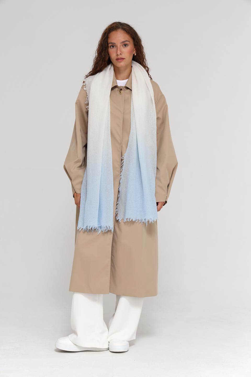 Шарф Fraas омбре голубой