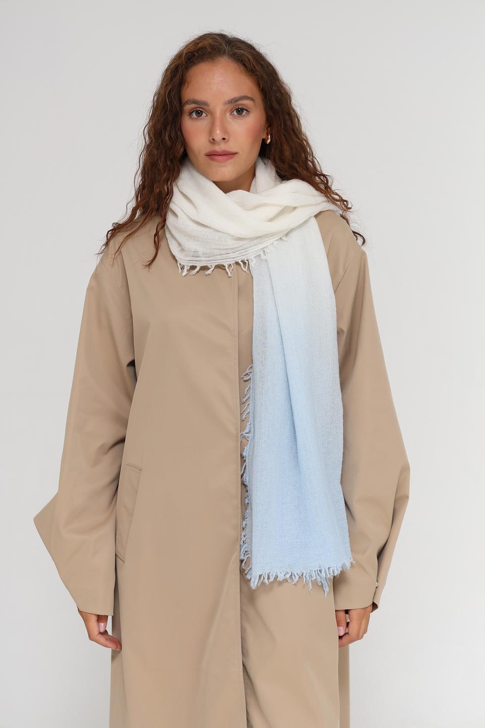 Шарф Fraas омбре голубой