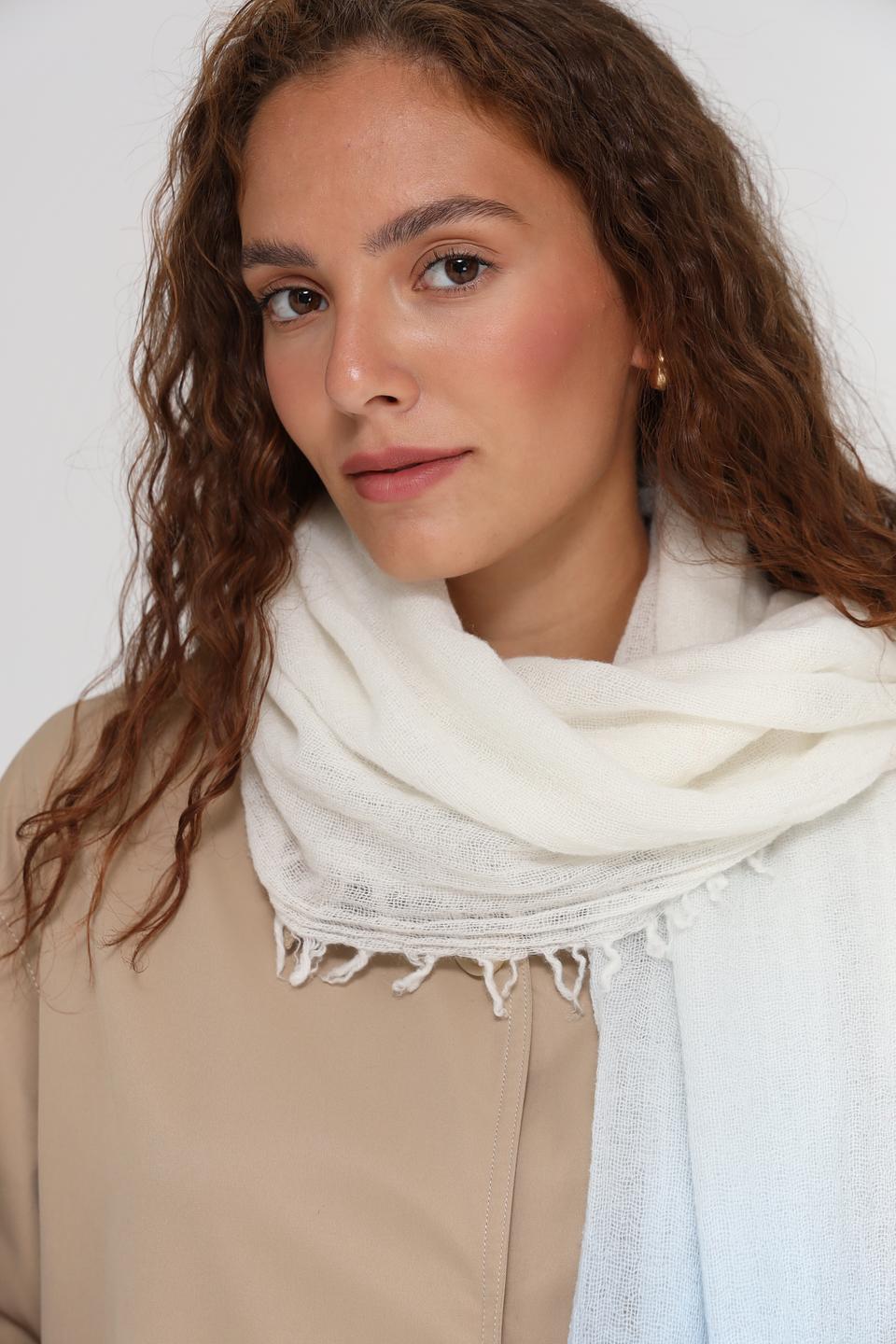 Шарф Fraas омбре голубой