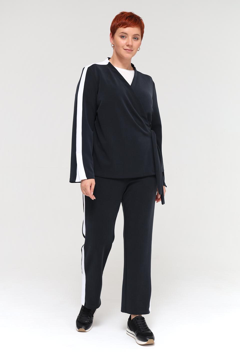 Брюки Beatris с полосками чёрные