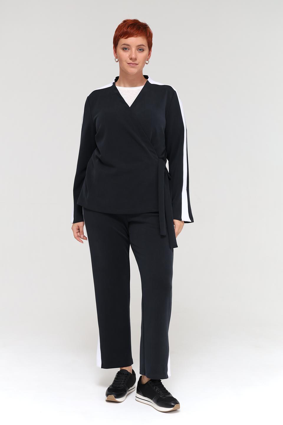 Брюки Beatris с полосками чёрные