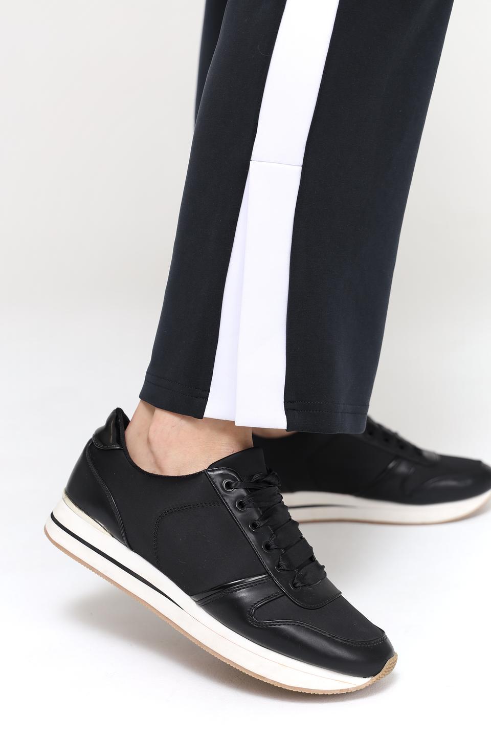 Брюки Beatris с полосками чёрные