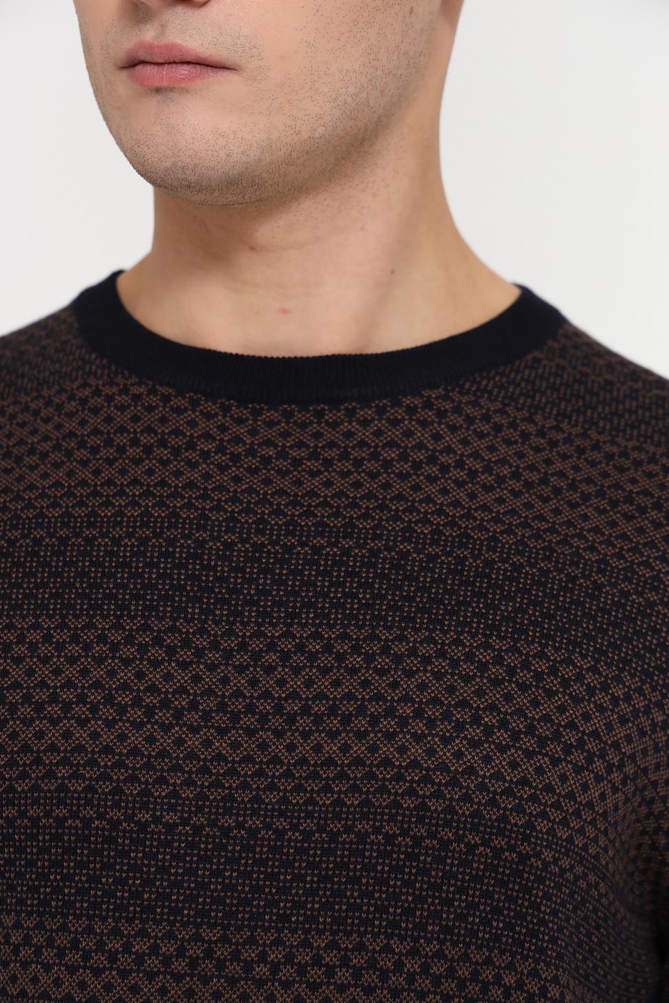 Джемпер Bugatti с узором коричневый