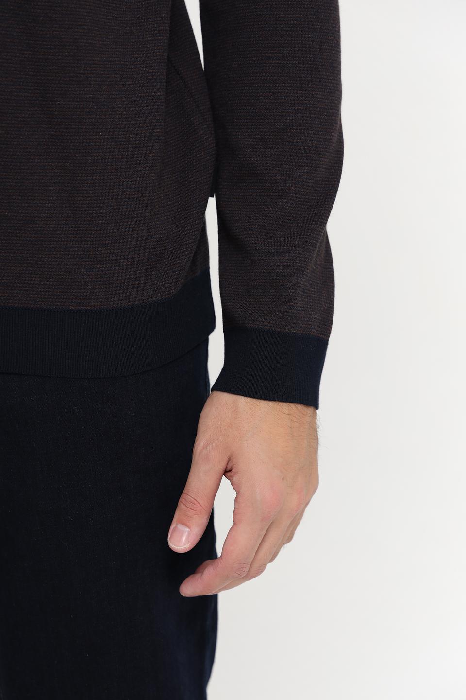 Поло Bugatti с длинным рукавом графит