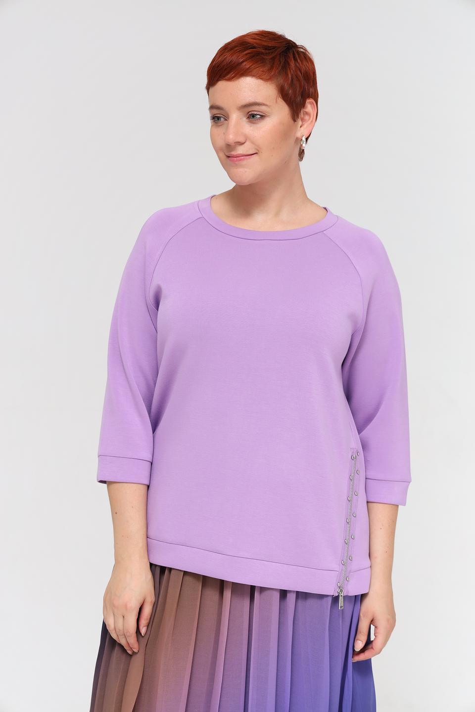 Пуловер Via Appia лавандовый с рукавом 3/4