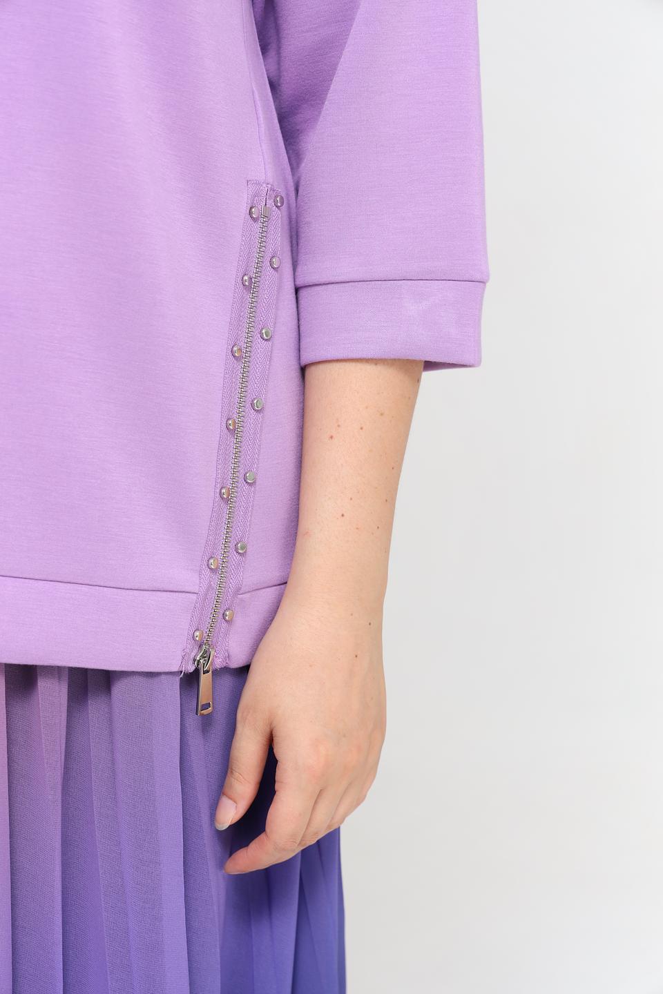 Пуловер Via Appia лавандовый с рукавом 3/4