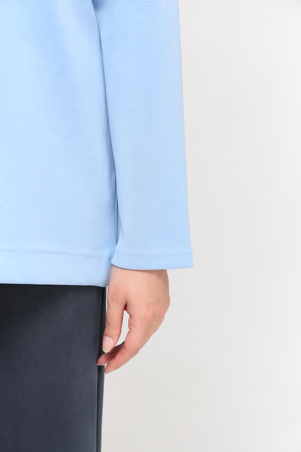 Пуловер Doris Streich голубой с карманами