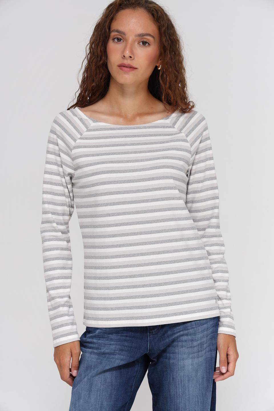 Футболка Monari в полоску серая