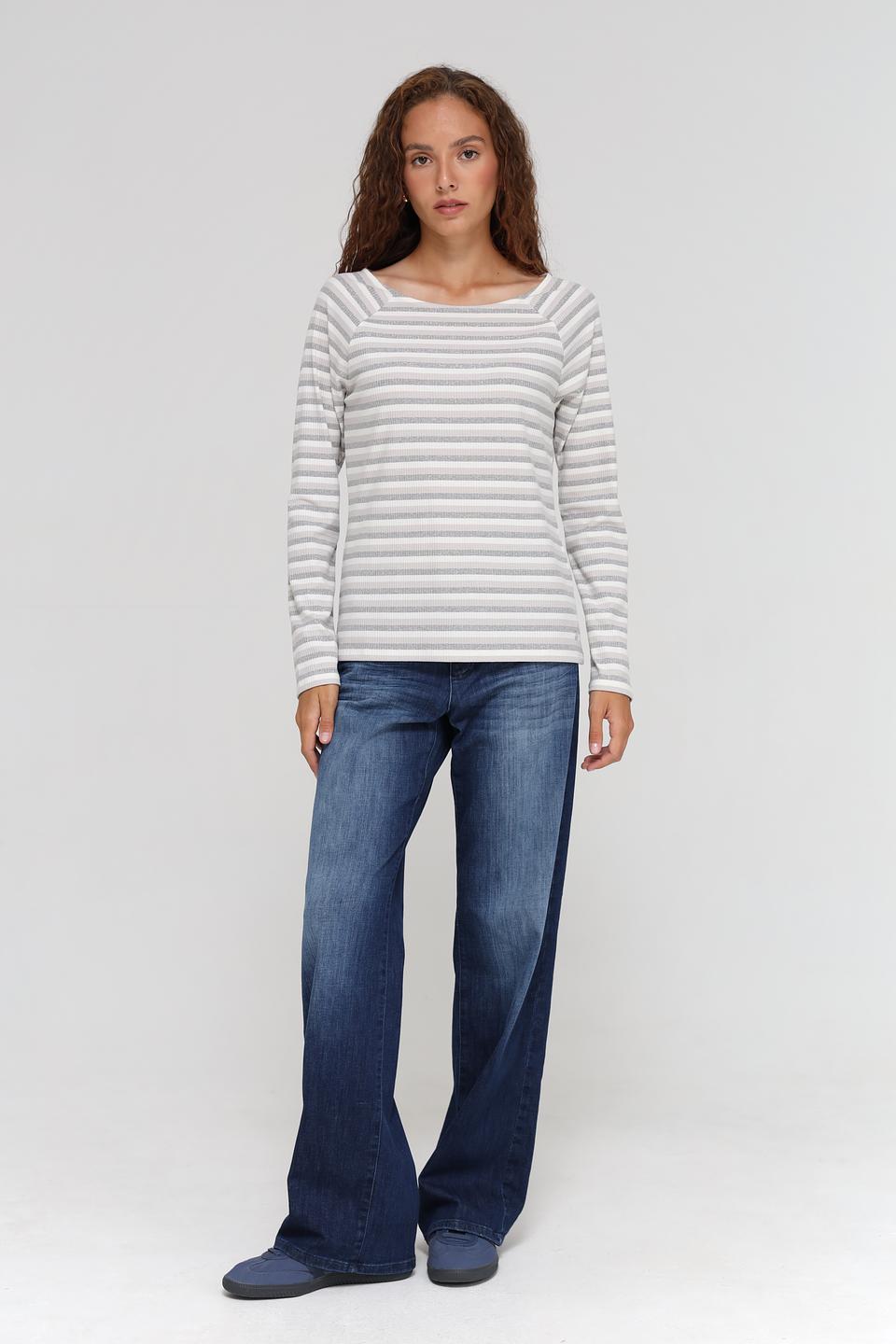 Футболка Monari в полоску серая