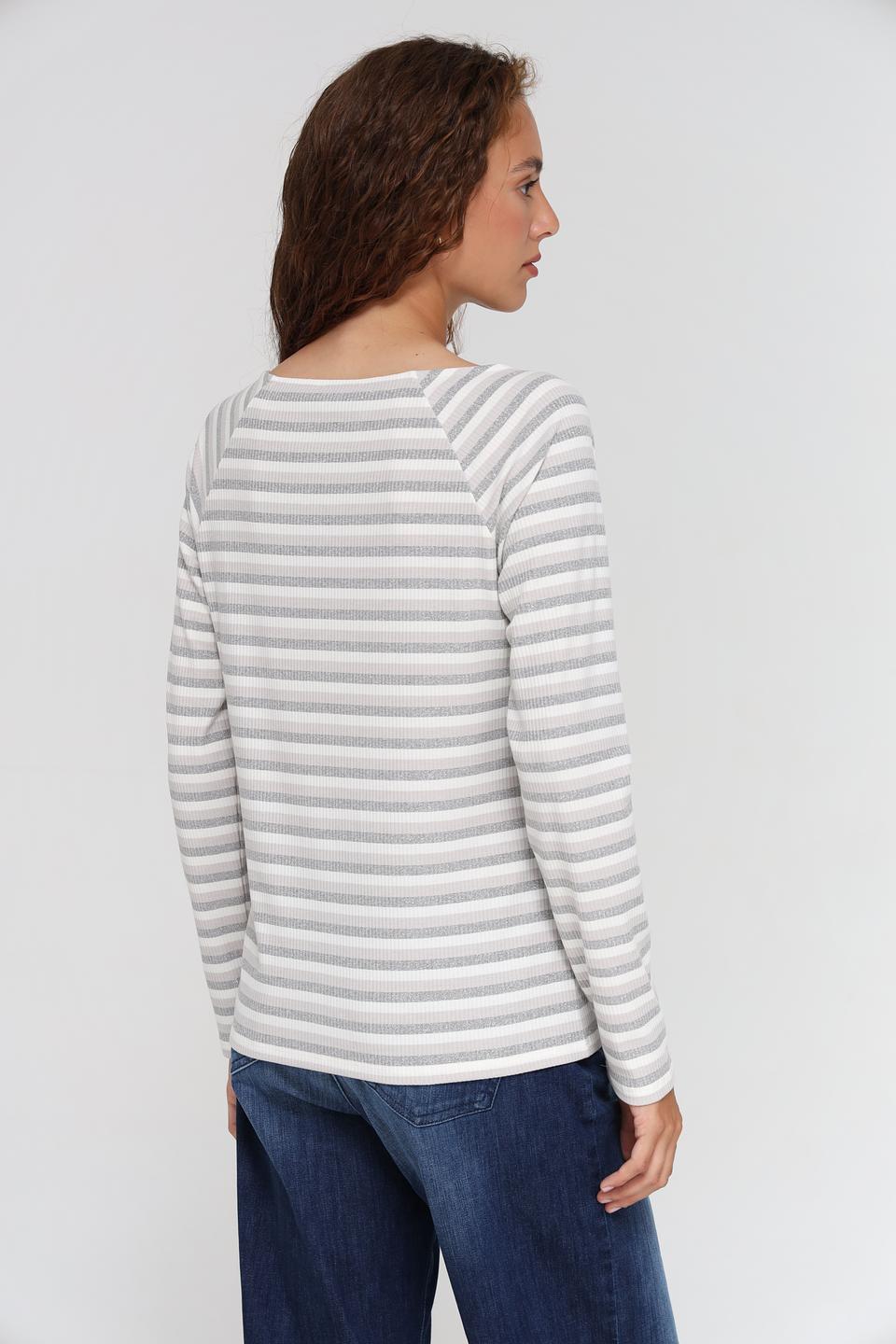 Футболка Monari в полоску серая