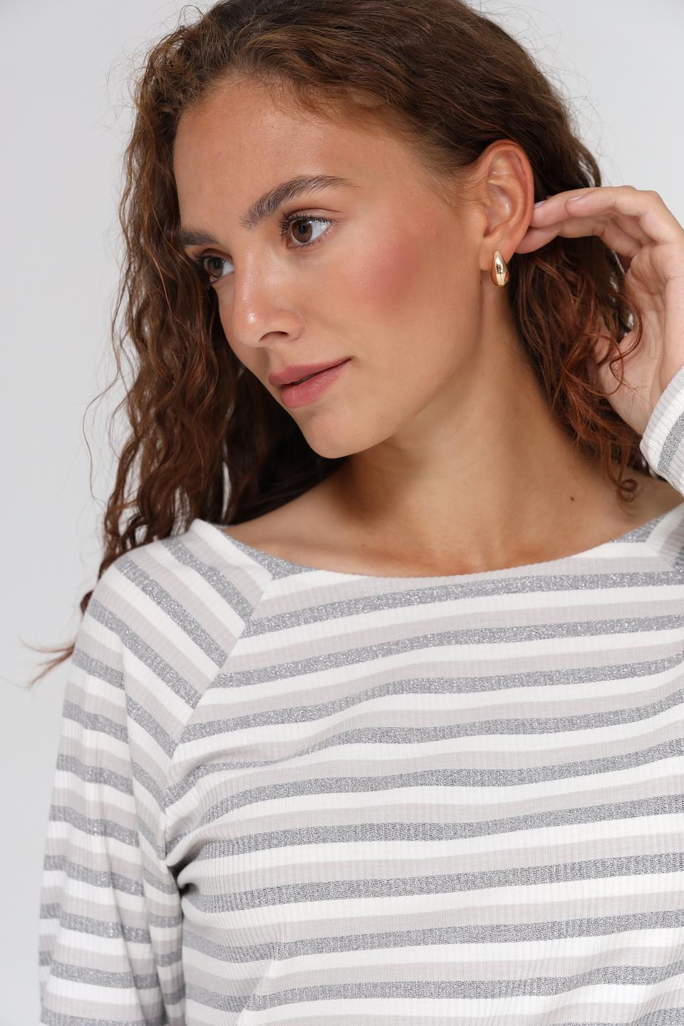 Футболка Monari в полоску серая