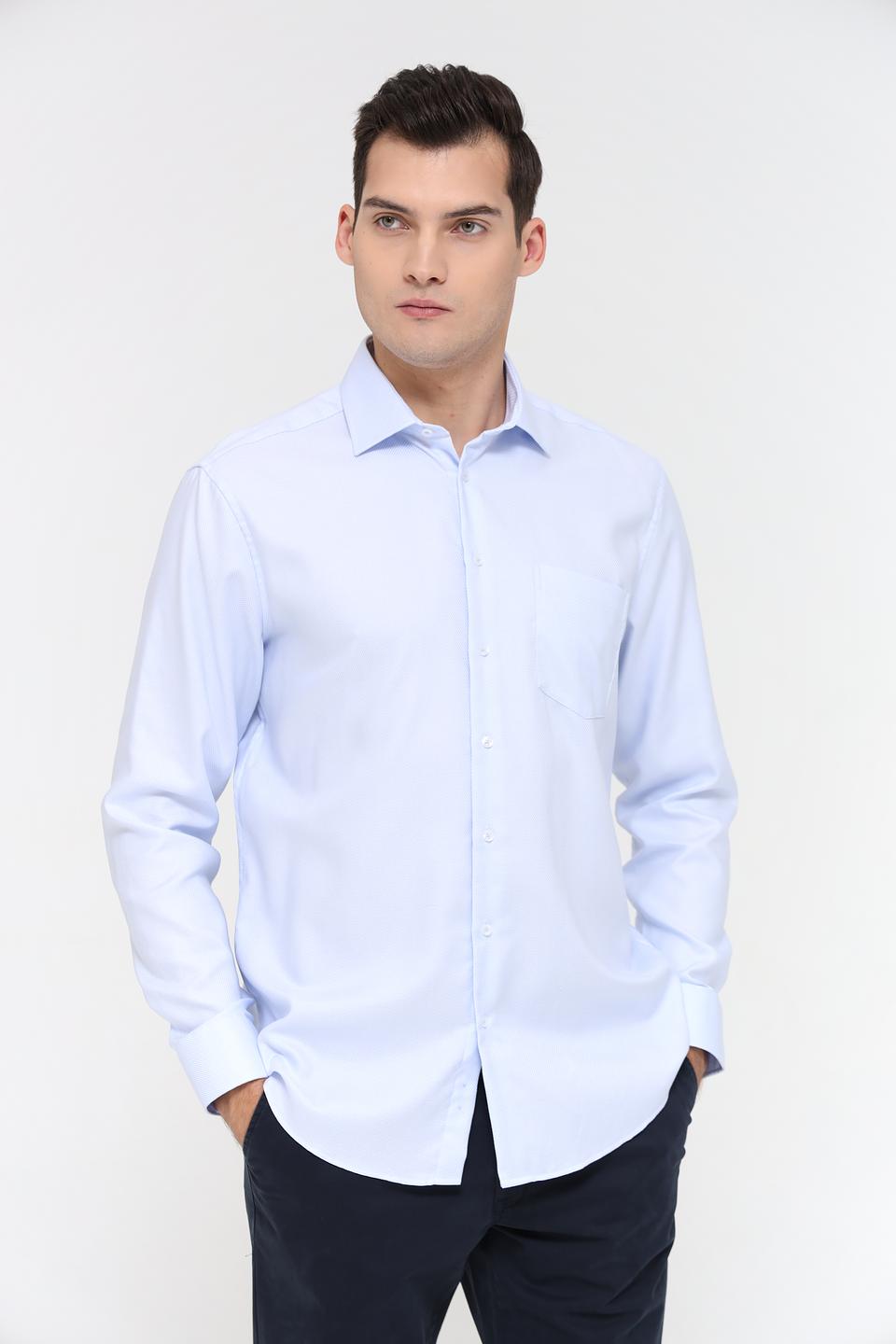 Рубашка Seidensticker голубая Regular