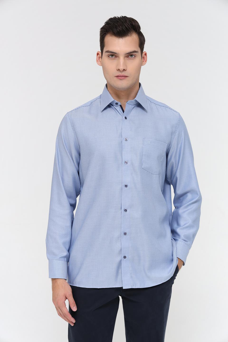 Рубашка Casa Moda голубая приталенная