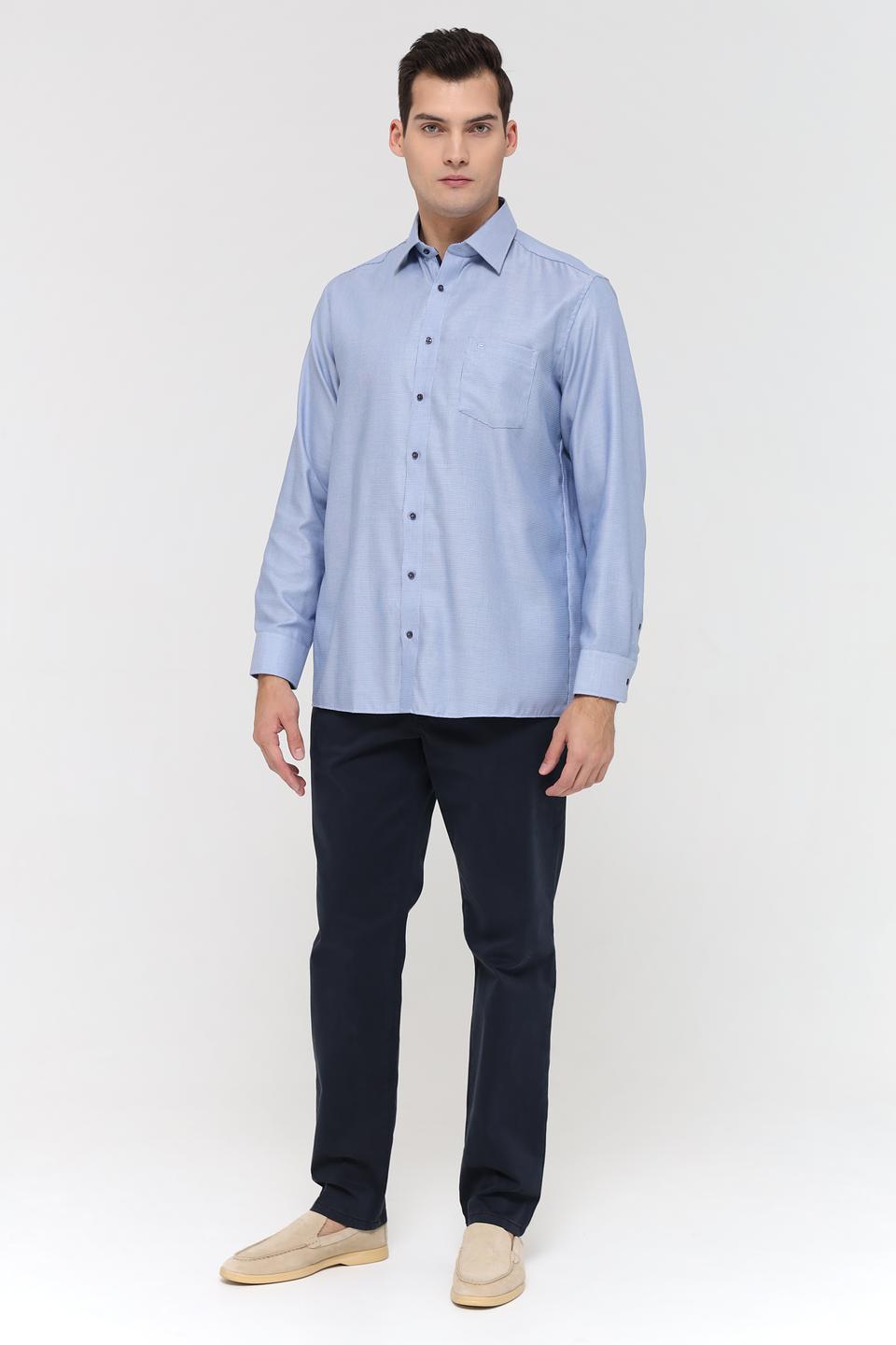 Рубашка Casa Moda голубая приталенная