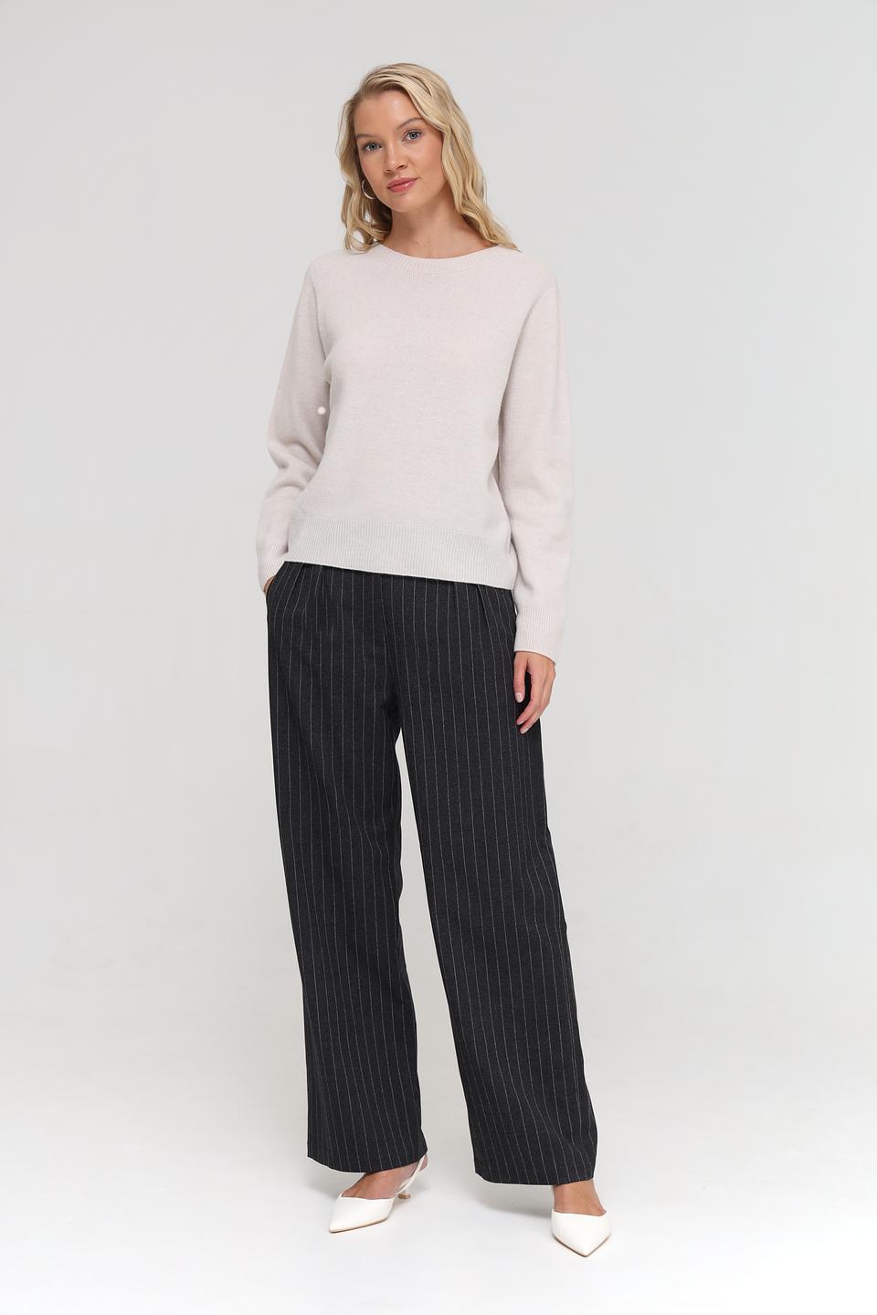 Пуловер Oui бежевый