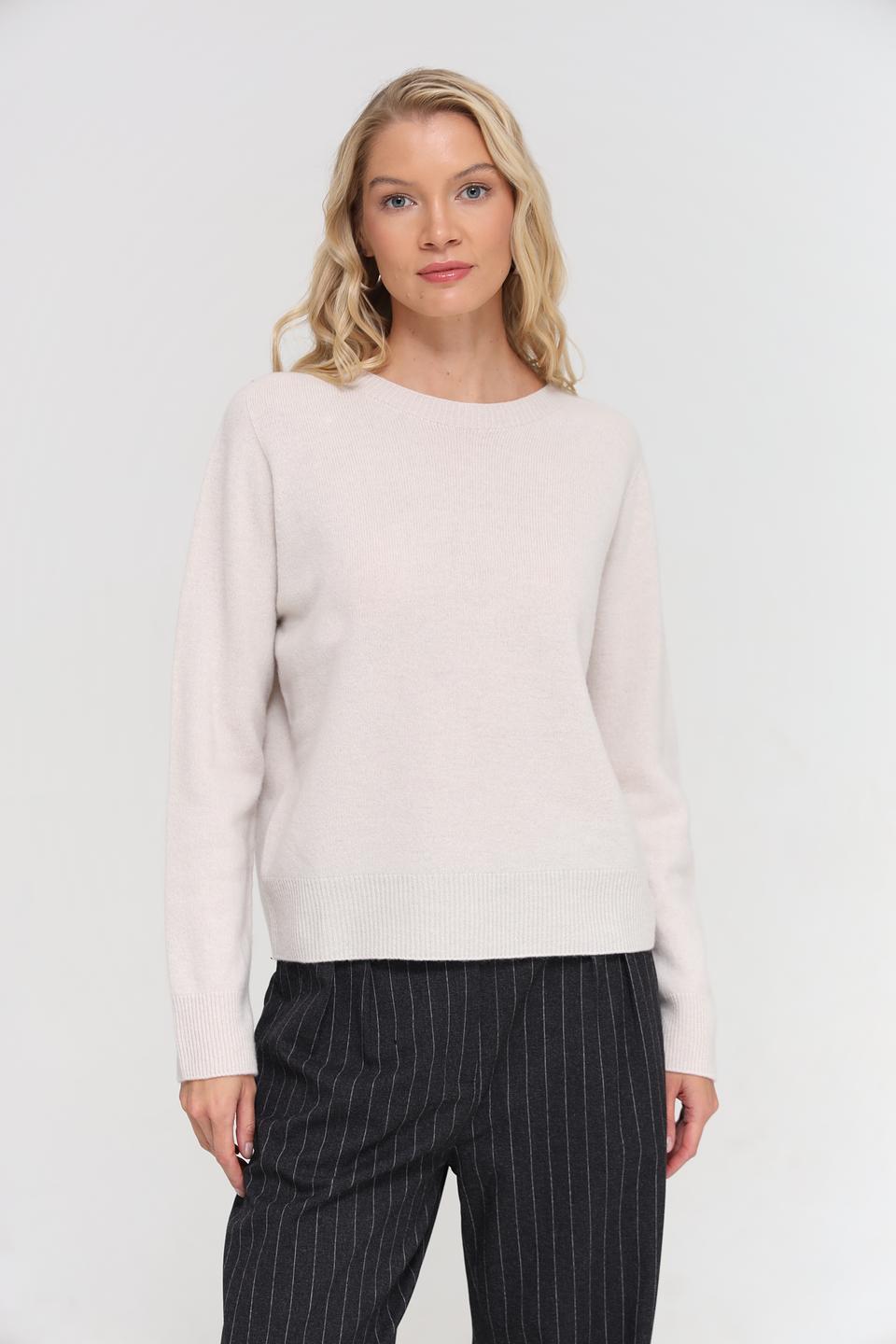 Пуловер Oui бежевый