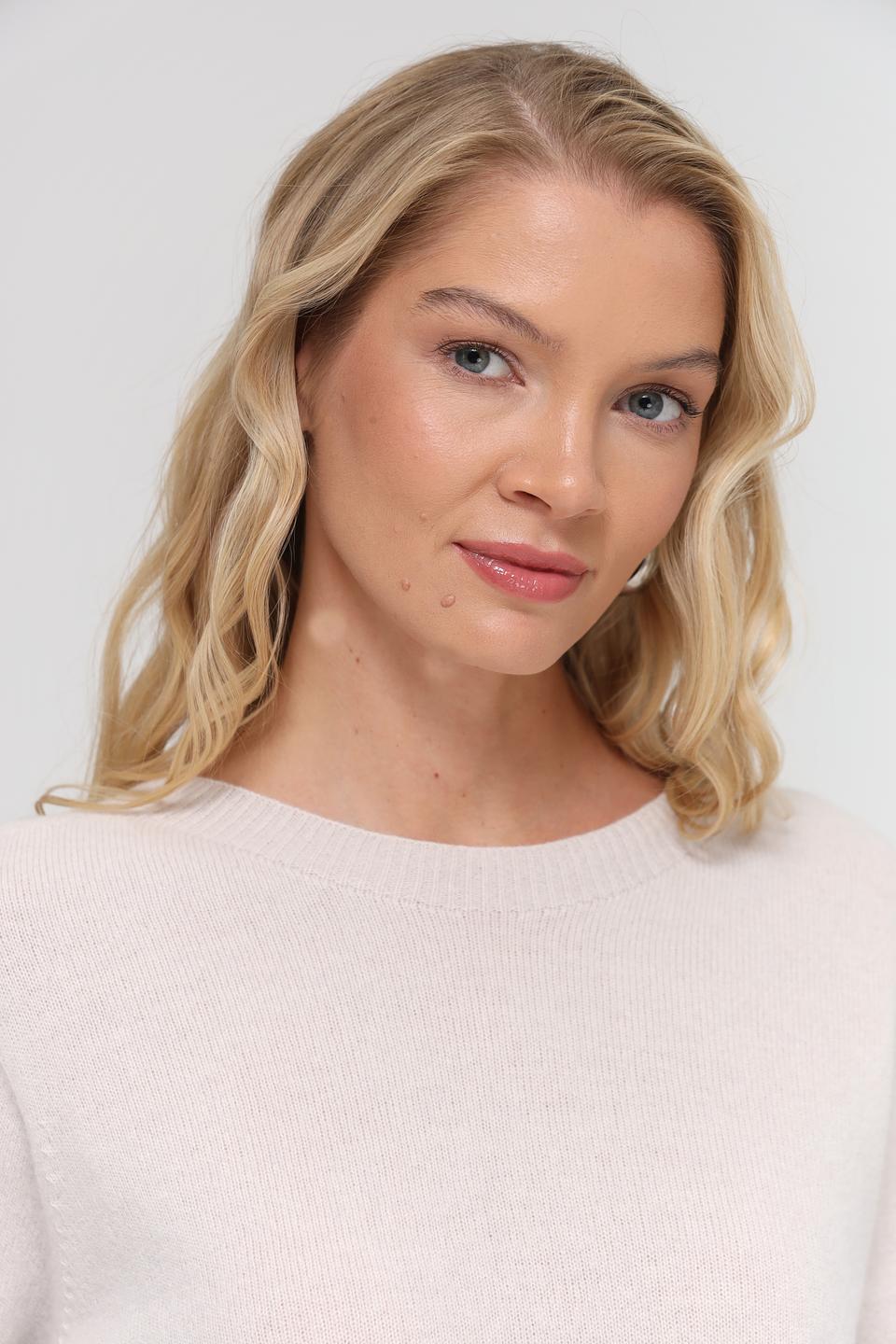 Пуловер Oui бежевый