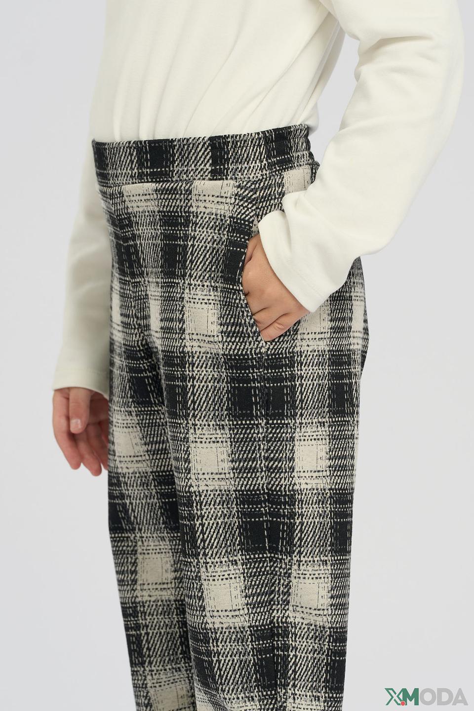 Брюки Choupette клетчатые чёрно-белые для мальчика