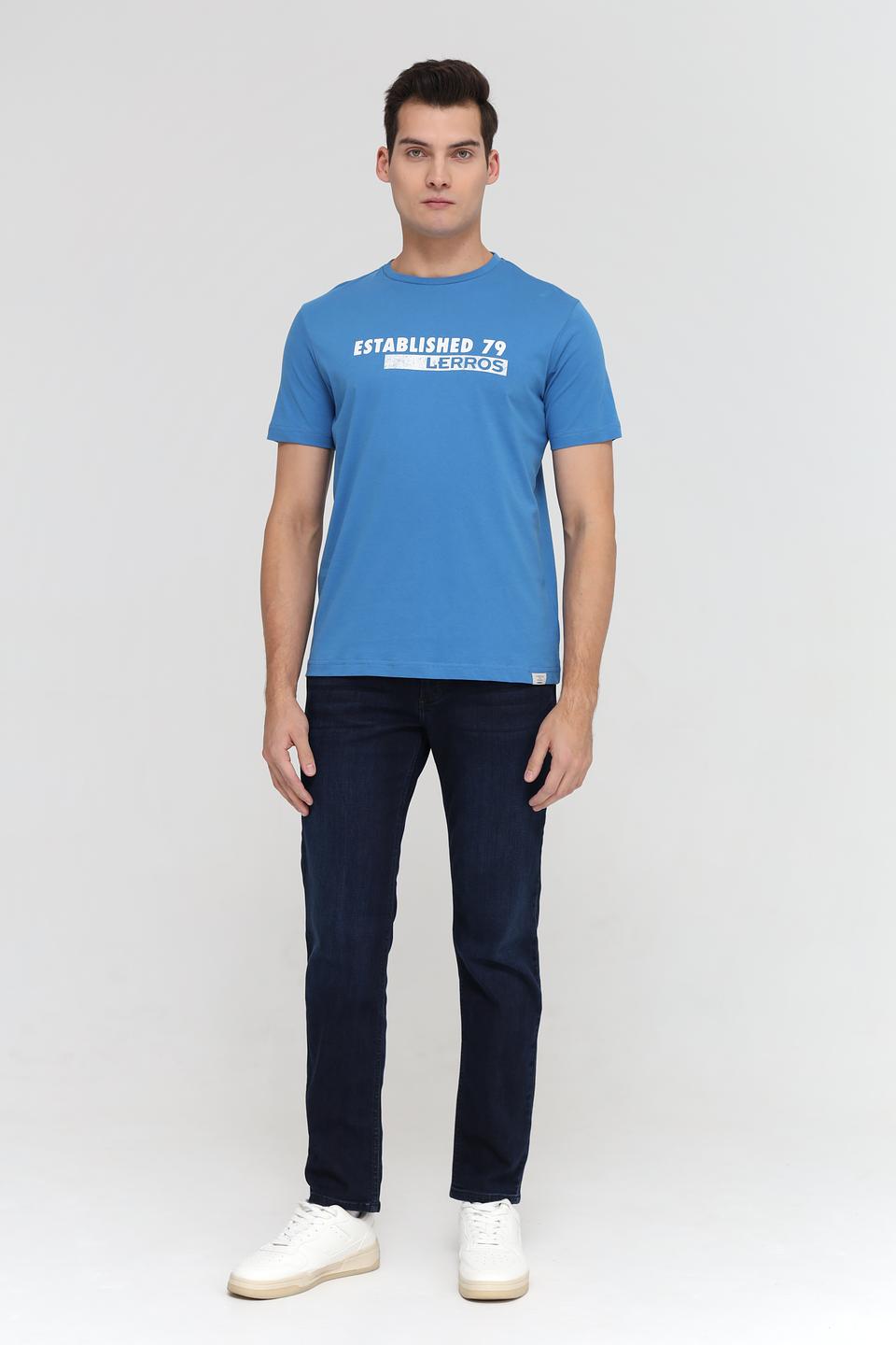 Футболка Lerros men синяя с принтом
